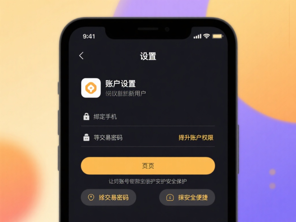 账户设置与安全保护
进入APP后，建议新用户先完